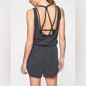 Athleta - Athleta Serenity Romper Strappy Open Back - Size Large